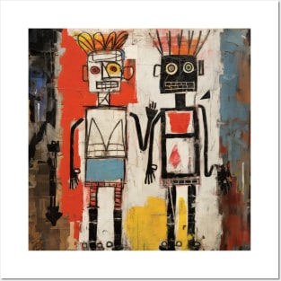 Basquiat Tarot Card The Lovers Abstract Painting Posters and Art